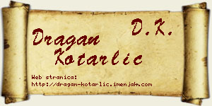 Dragan Kotarlić vizit kartica